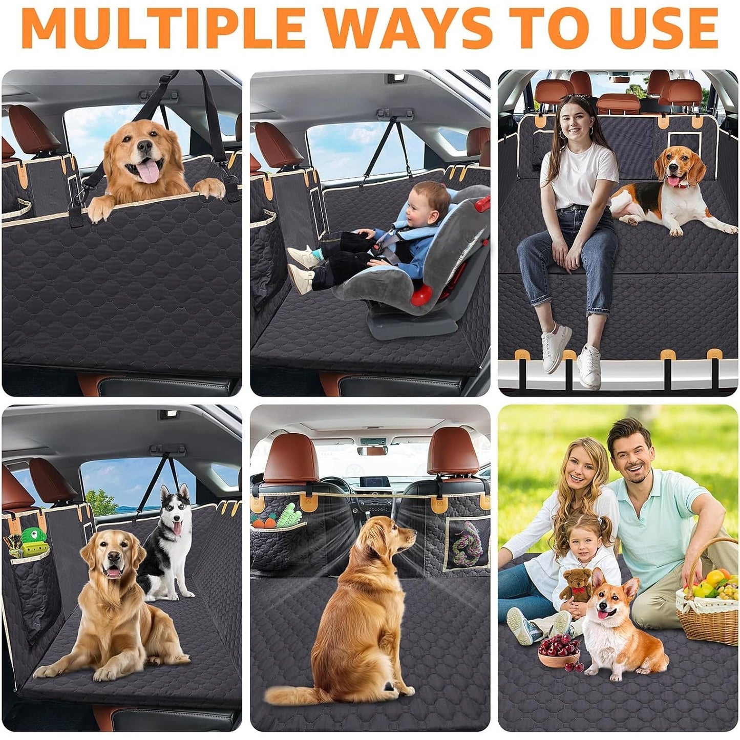 Extensor de asiento trasero para perros, impermeable, funda rígida desmontable, 600D, resistente a arañazos
Back Seat Extender For Dogs Waterproof Dog Car Seat Cover Hard Bottom-Detachable,600D Heavy Duty Scratch Proof