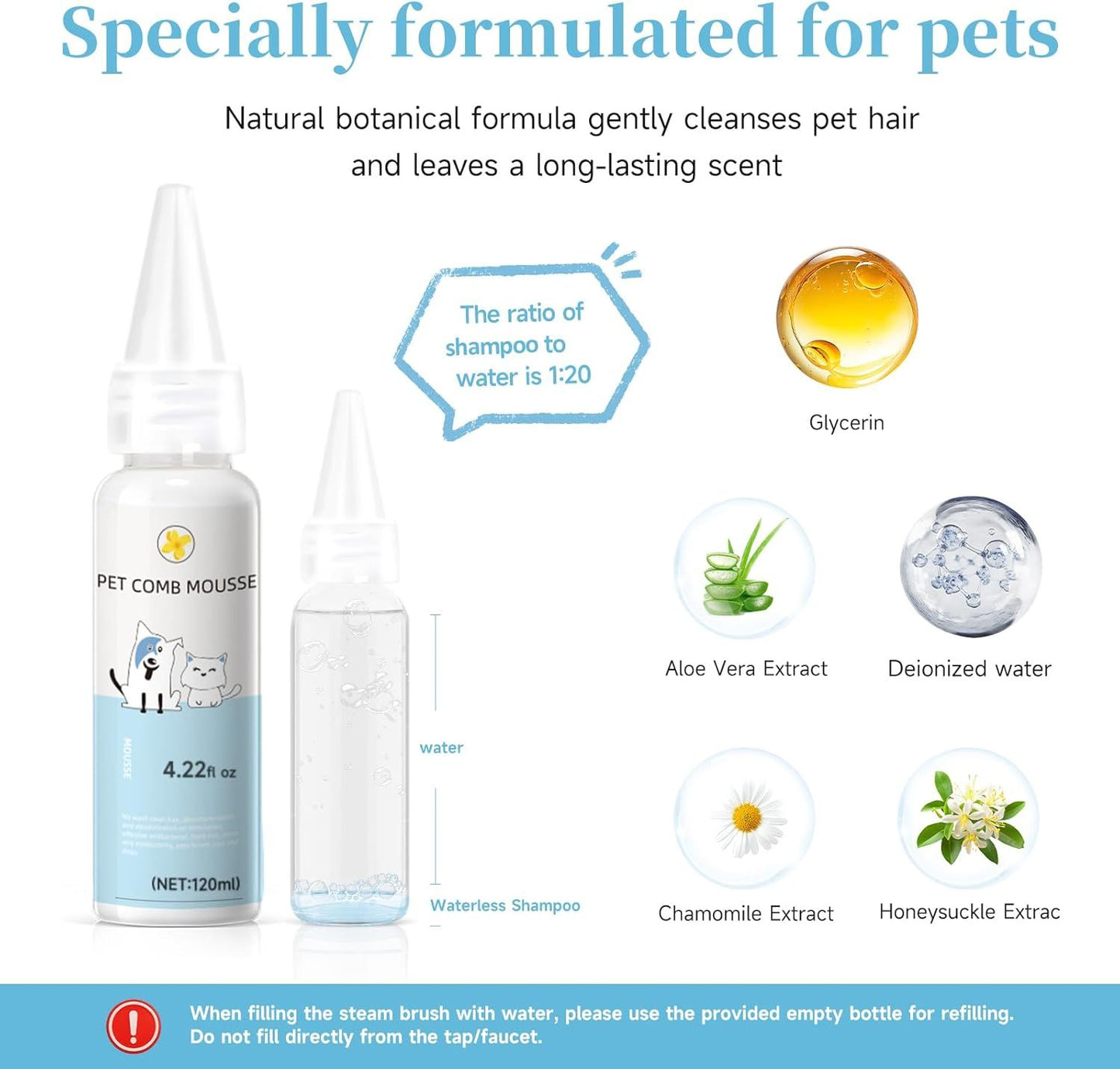 Cepillo de vapor universal para mascotas, para gatos y perros, 3 en 1, depilación en spray
Universal Pet Steam Brush For Cats And Dogs 3-in-1 Spray Hair Removal