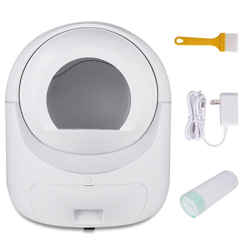 Caja de arena automática inteligente con control por aplicación, WiFi 4G y doble desodorización.
Smart Automatic Litter Box App Controls 4G WiFi, Double Deodorization