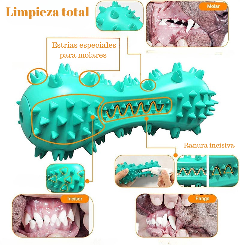 Juguete masticable e indestructible, especial para la limpieza de dientes molares y perros grandes
Pet Dog Cleaning Chew Toys For Aggressive Dogs Rubber Molar Stick Dog Oral Teeth