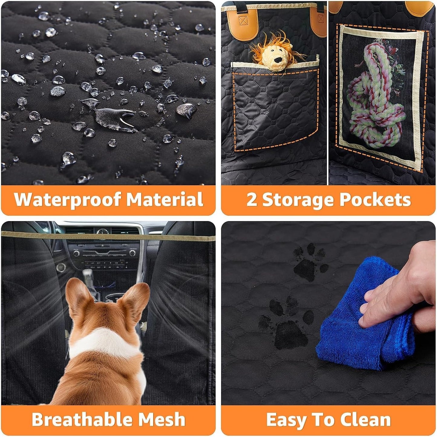 Extensor de asiento trasero para perros, impermeable, funda rígida desmontable, 600D, resistente a arañazos
Back Seat Extender For Dogs Waterproof Dog Car Seat Cover Hard Bottom-Detachable,600D Heavy Duty Scratch Proof