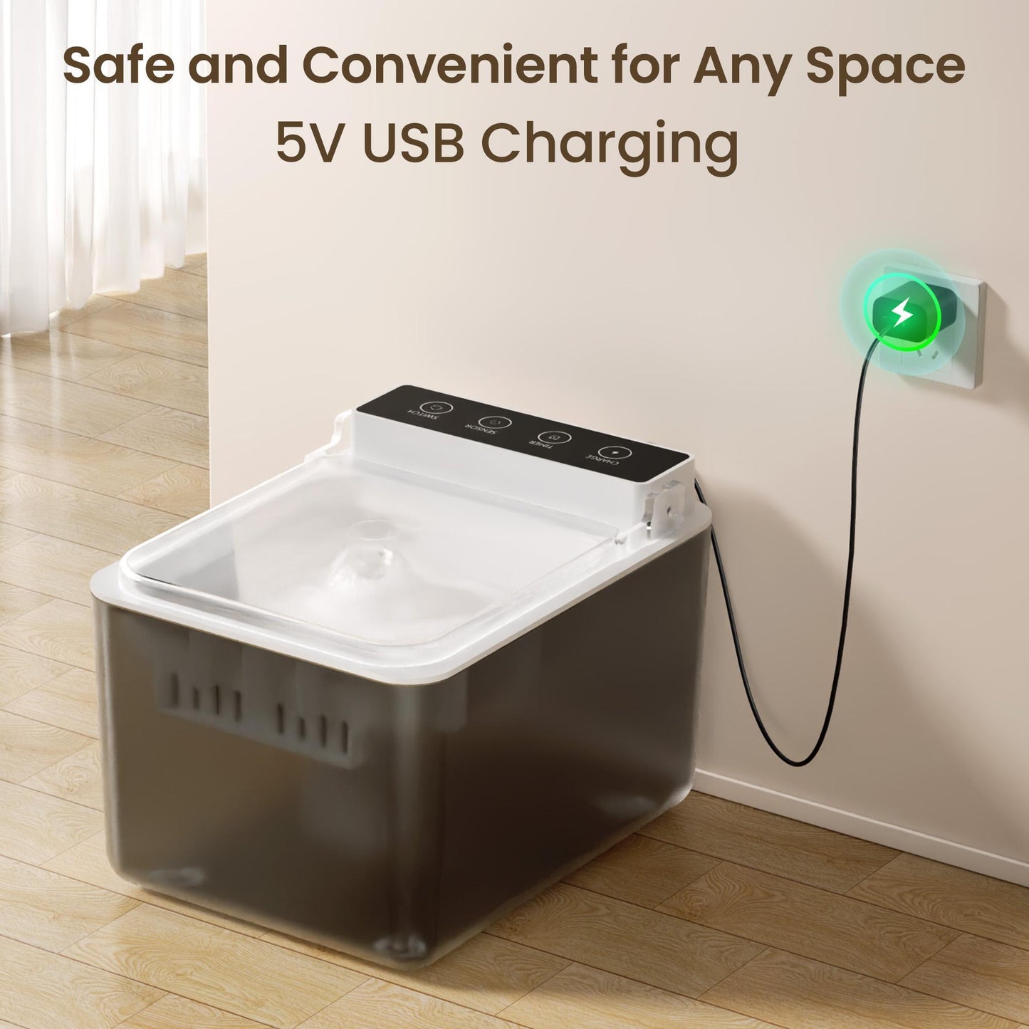 Fuente automática con cable para mascotas, dispensador de agua para perros con función de detección automática
Wired Automatic Pet Fountain Dog Water Dispenser Automatic Sensing Function