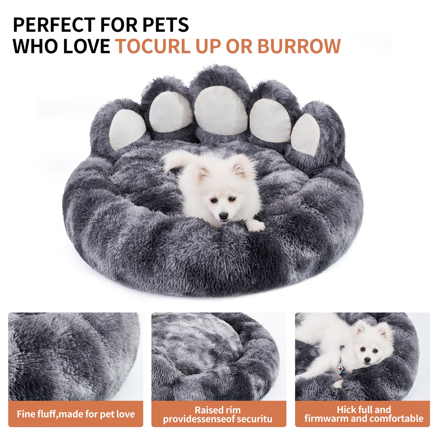 Bonita cama con forma de oso, cama para perros y gatos pequeños y medianos, acogedoras y afelpadas.
Cute Dog Bear Paw Shape Dog Bed, Dog Beds & Furniture For Small And Medium Dogs, Cozy Plush Cute Cat Beds For Indoor Cats