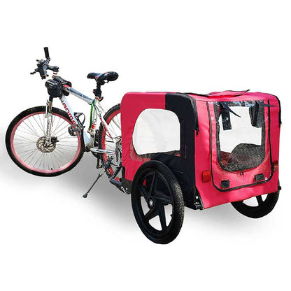 REMOLQUE DE BICICLETA PARA MASCOTAS MEDIANAS Y PEQUEÑAS, PLEGABLE