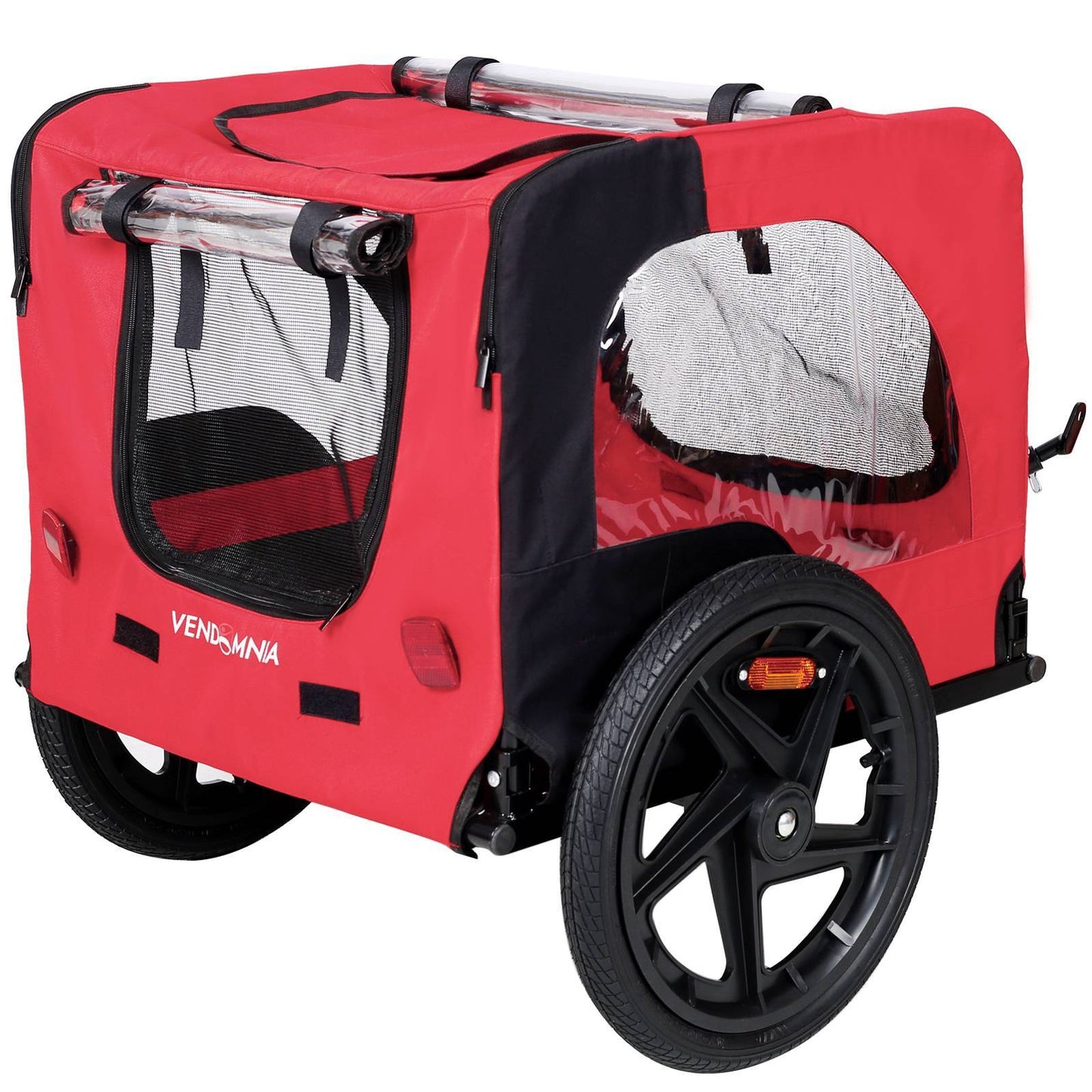 REMOLQUE DE BICICLETA PARA MASCOTAS MEDIANAS Y PEQUEÑAS, PLEGABLE