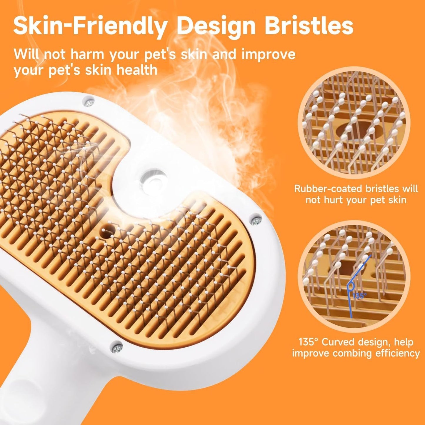 Cepillo de vapor universal para mascotas, para gatos y perros, 3 en 1, depilación en spray
Universal Pet Steam Brush For Cats And Dogs 3-in-1 Spray Hair Removal