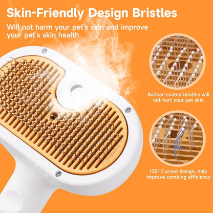 Cepillo de vapor universal para mascotas, para gatos y perros, 3 en 1, depilación en spray
Universal Pet Steam Brush For Cats And Dogs 3-in-1 Spray Hair Removal