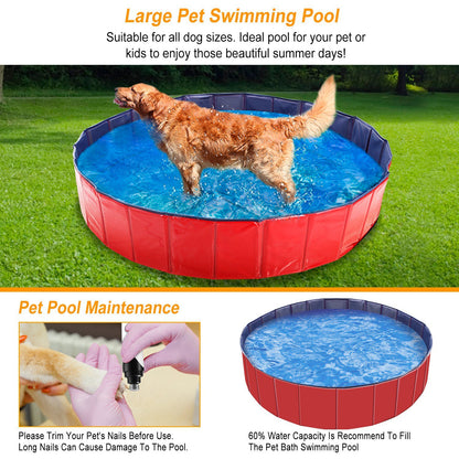 Foldable PVC Pet Swimming Pool (160 x 160 x 30 cm, 63 x 63 x 11.8 inches) 
1Pc 160 X 160 X 30cm-63.0 X 63.0