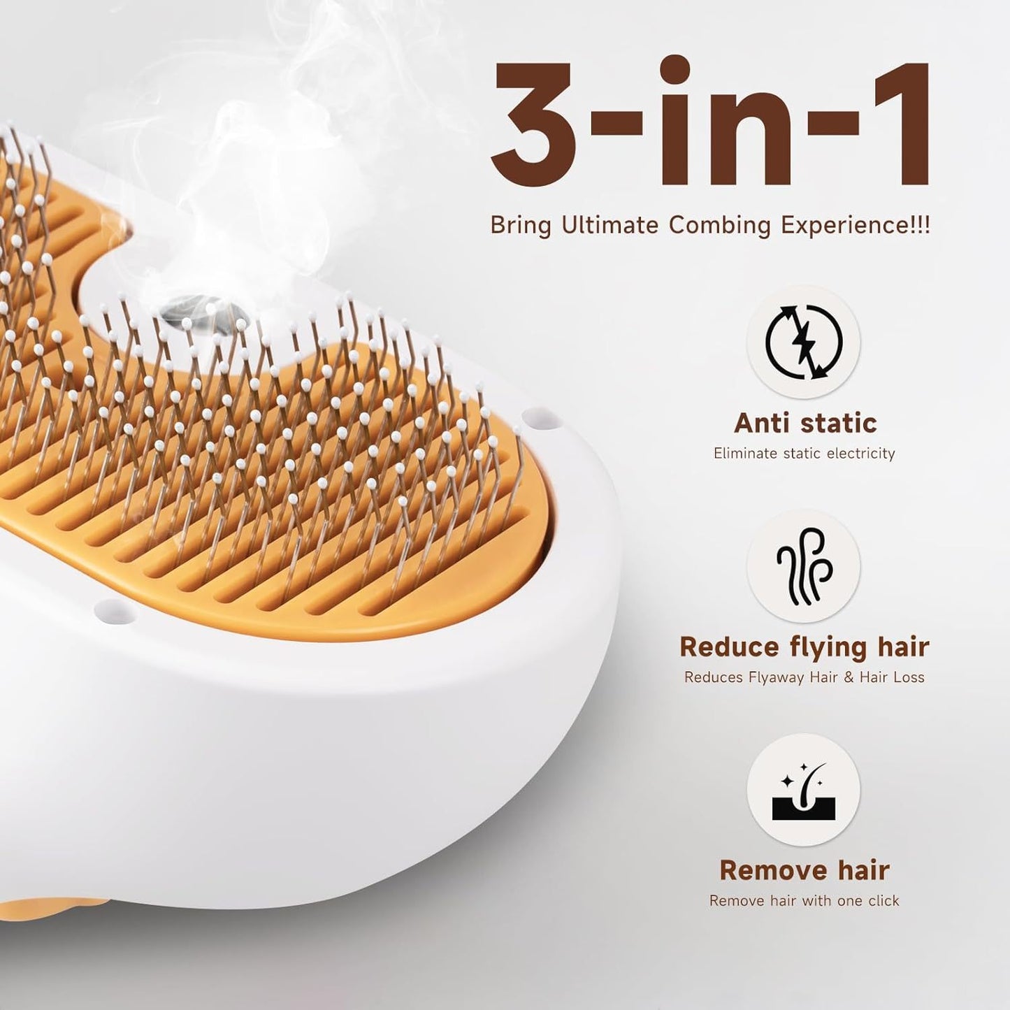 Cepillo de vapor universal para mascotas, para gatos y perros, 3 en 1, depilación en spray
Universal Pet Steam Brush For Cats And Dogs 3-in-1 Spray Hair Removal