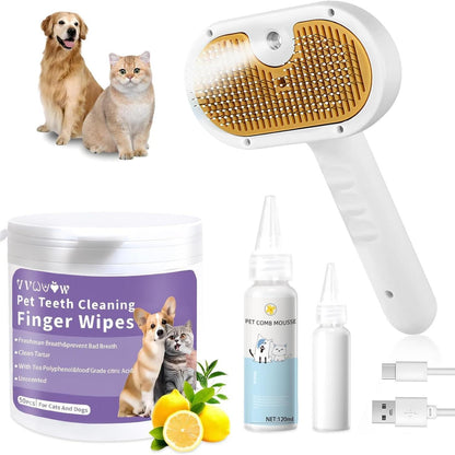 Cepillo de vapor universal para mascotas, para gatos y perros, 3 en 1, depilación en spray
Universal Pet Steam Brush For Cats And Dogs 3-in-1 Spray Hair Removal