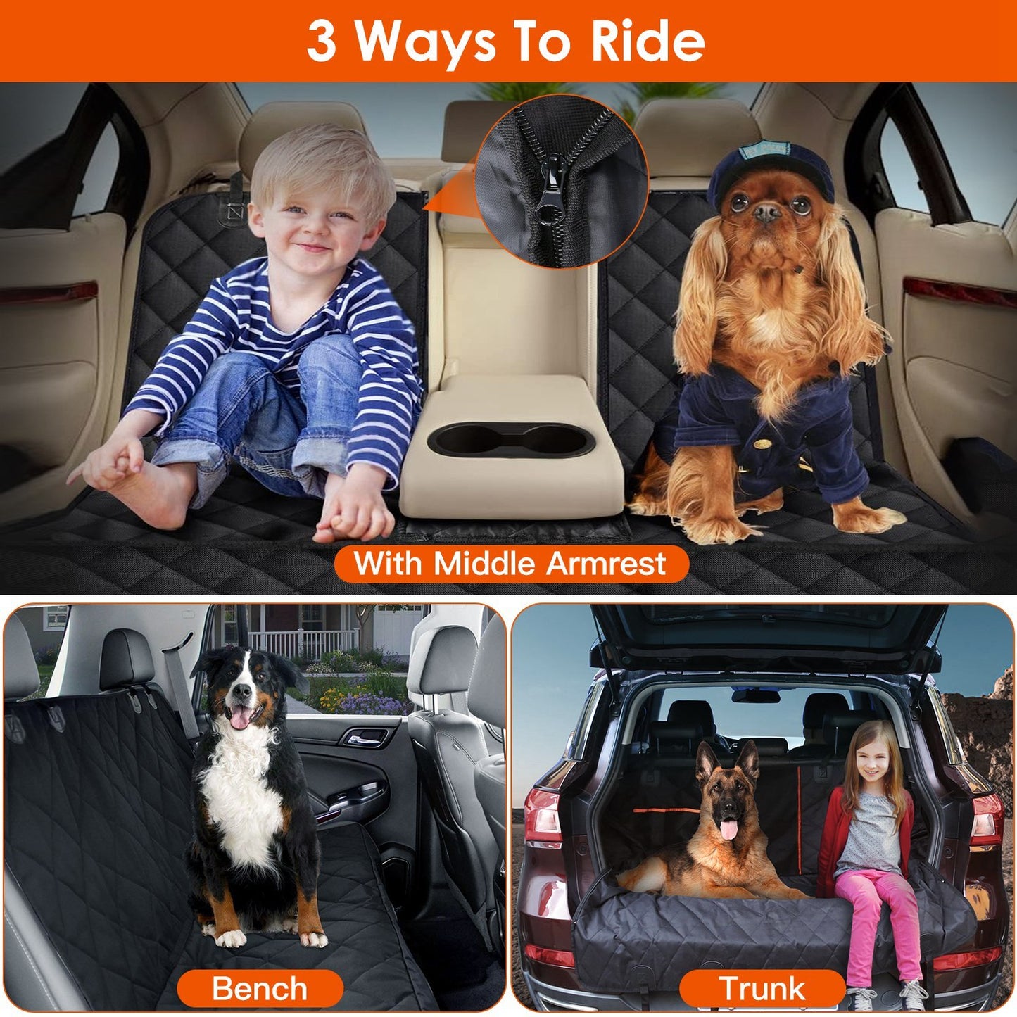 1 funda para asiento de coche para perro, impermeable, resistente a los arañazos, con cinturón de seguridad para coche
1Pc Dog Car Seat Cover Waterproof Scratchproof Pet Car Rear Protector Mat Pet Back Seat Cover With Dog Seat Belt For Car Truck SUV