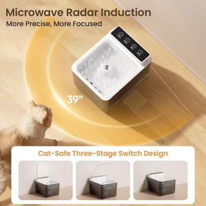 Fuente automática con cable para mascotas, dispensador de agua para perros con función de detección automática
Wired Automatic Pet Fountain Dog Water Dispenser Automatic Sensing Function
