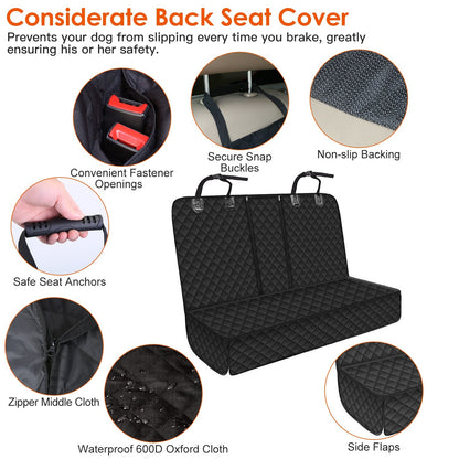 1 funda para asiento de coche para perro, impermeable, resistente a los arañazos, con cinturón de seguridad para coche
1Pc Dog Car Seat Cover Waterproof Scratchproof Pet Car Rear Protector Mat Pet Back Seat Cover With Dog Seat Belt For Car Truck SUV