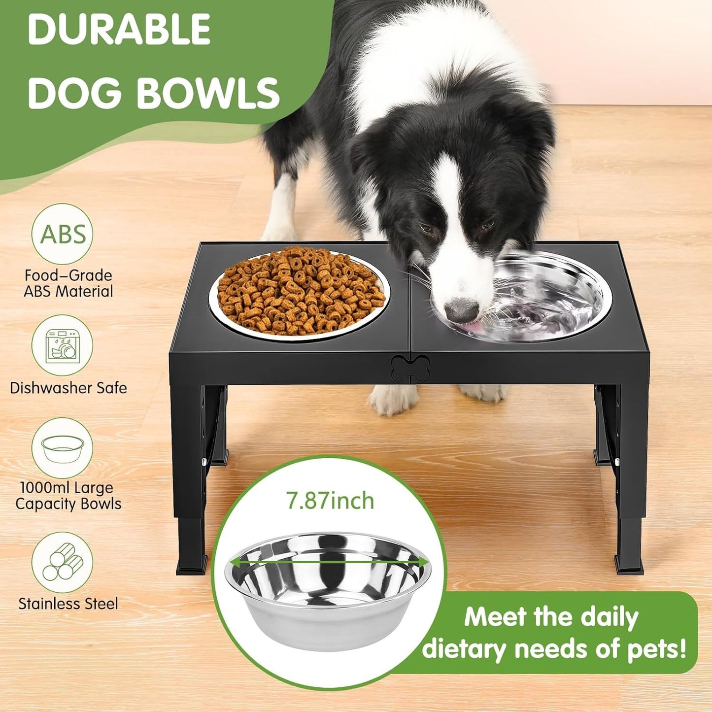 Soporte para cuencos para perros negro de Xia Z Fashion Pet Products
Xia Z Fashion Pet Products Black Dog Bowl Holder