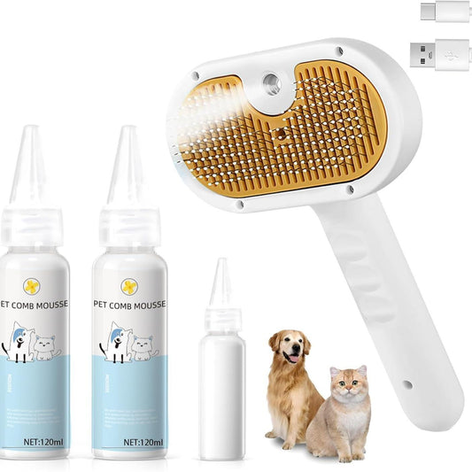 Cepillo de vapor universal para mascotas, para gatos y perros, 3 en 1, depilación en spray
Universal Pet Steam Brush For Cats And Dogs 3-in-1 Spray Hair Removal