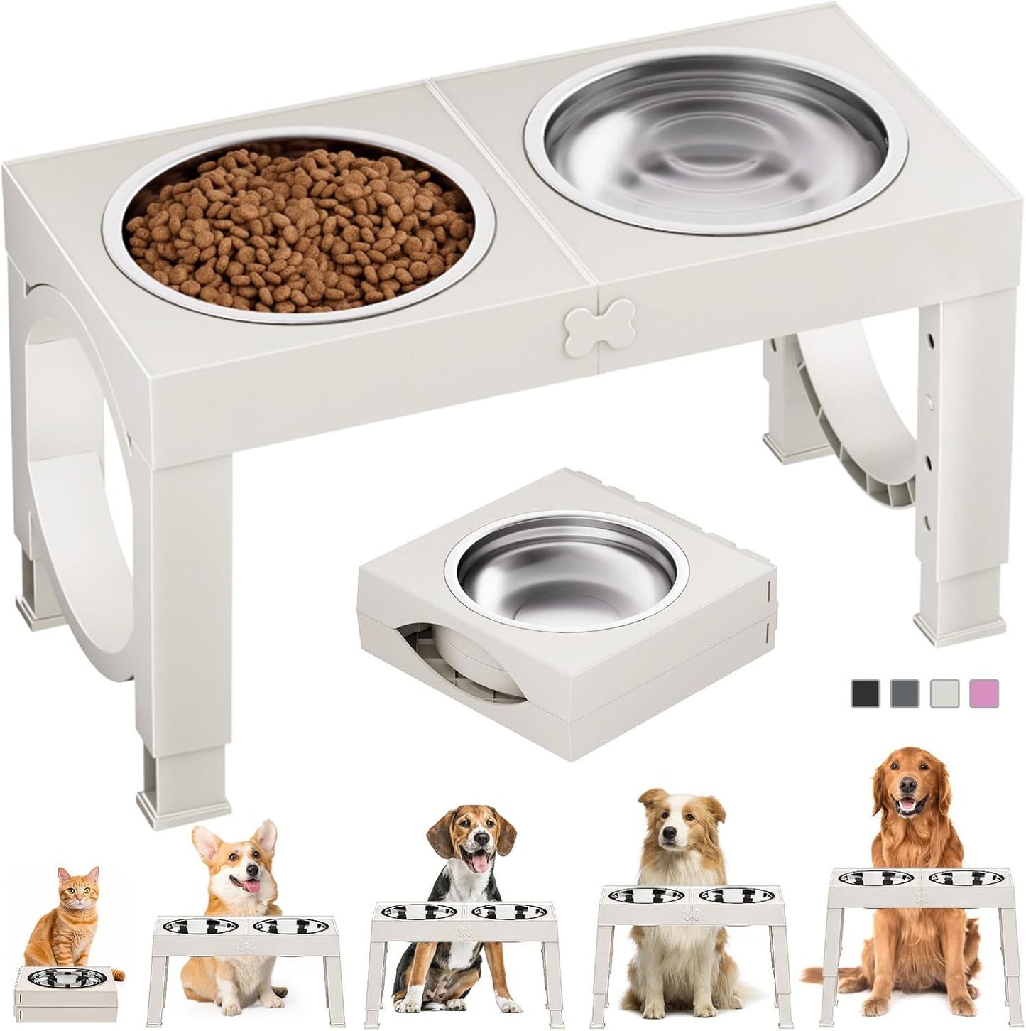 Soporte para cuencos para perros negro de Xia Z Fashion Pet Products
Xia Z Fashion Pet Products Black Dog Bowl Holder