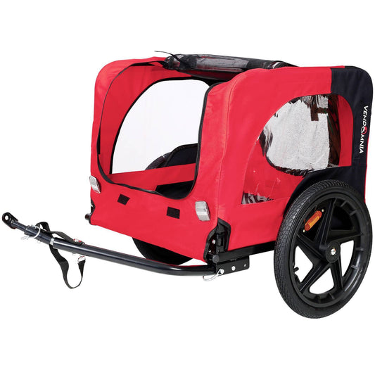 REMOLQUE DE BICICLETA PARA MASCOTAS MEDIANAS Y PEQUEÑAS, PLEGABLE