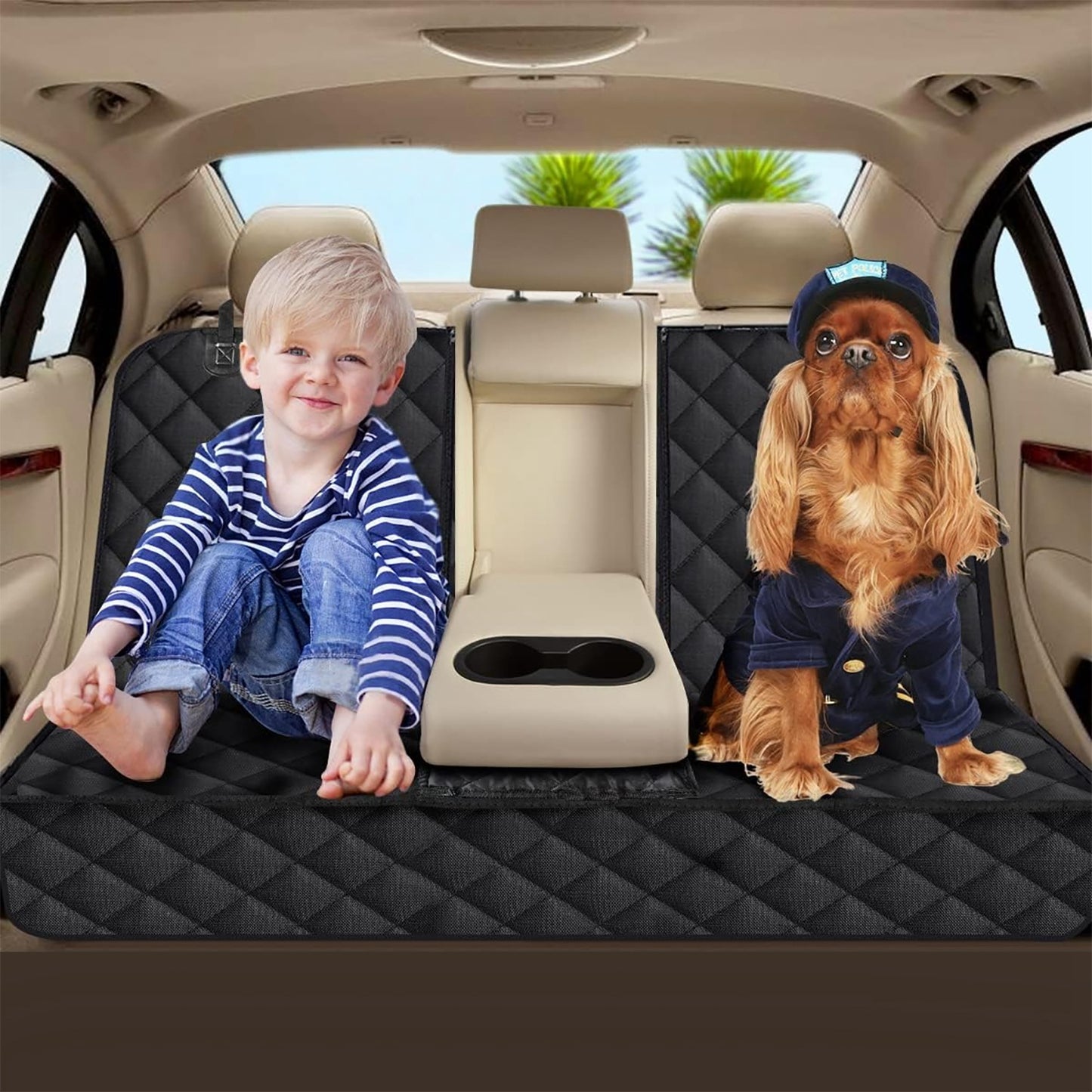 1 funda para asiento de coche para perro, impermeable, resistente a los arañazos, con cinturón de seguridad para coche
1Pc Dog Car Seat Cover Waterproof Scratchproof Pet Car Rear Protector Mat Pet Back Seat Cover With Dog Seat Belt For Car Truck SUV