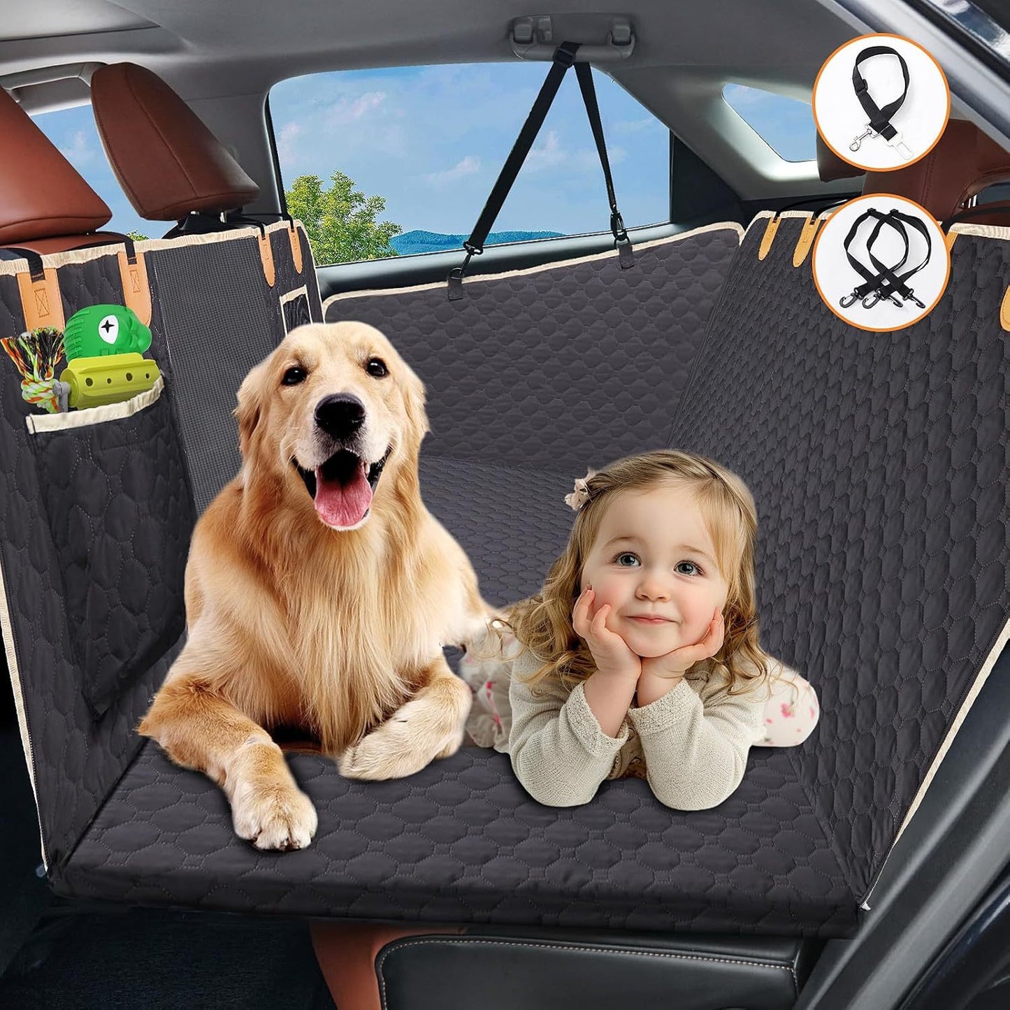 Extensor de asiento trasero para perros, impermeable, funda rígida desmontable, 600D, resistente a arañazos
Back Seat Extender For Dogs Waterproof Dog Car Seat Cover Hard Bottom-Detachable,600D Heavy Duty Scratch Proof