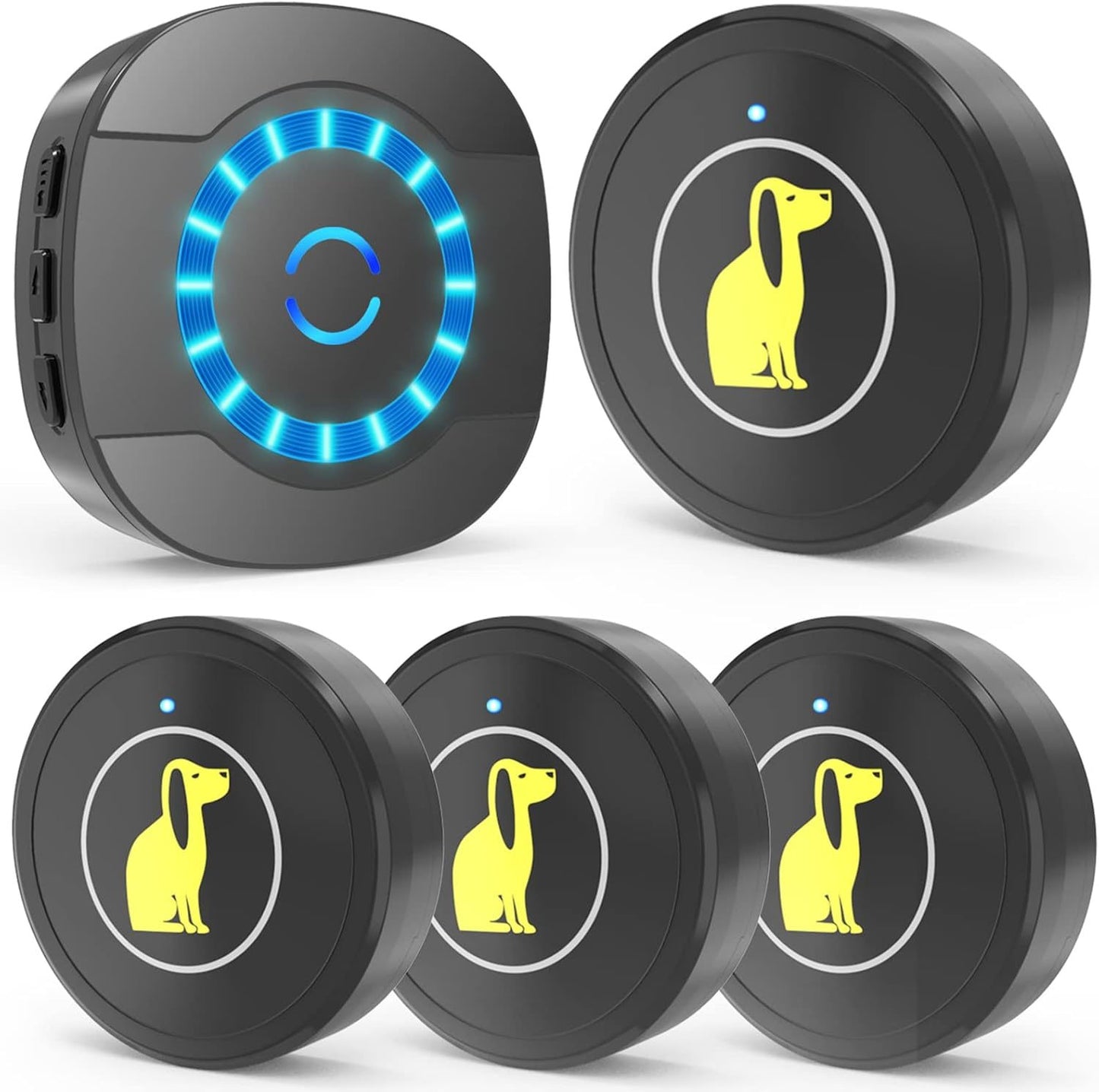 Timbre para puerta de perro,timbre para exteriores con botón táctil impermeable.
Dog Door Bell, Dog Bell For Training Doggie Door Bell For Dog Puppy Training Sliding Door,Go Outside Doorbell And Waterproof Touch Button