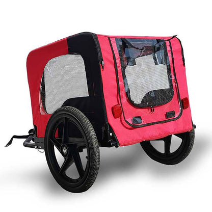 REMOLQUE DE BICICLETA PARA MASCOTAS MEDIANAS Y PEQUEÑAS, PLEGABLE