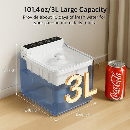 Fuente automática con cable para mascotas, dispensador de agua para perros con función de detección automática
Wired Automatic Pet Fountain Dog Water Dispenser Automatic Sensing Function