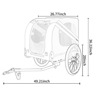 Remolque plegable grande para bicicleta para perros, con capacidad de 54 kg, ideal para transportar mascotas todoterreno,
Large Folding Bike Trailer For Dogs  120LB Capacity All-Terrain Pet Carrier, Durable Steel Frame For Cycling, Jogging, Camping