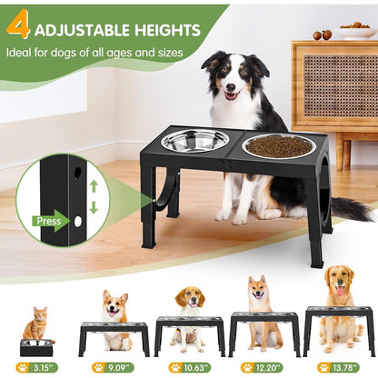 Soporte para cuencos para perros negro de Xia Z Fashion Pet Products
Xia Z Fashion Pet Products Black Dog Bowl Holder