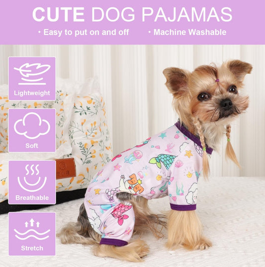 Pijamas para perros, ropa de primavera y verano para perros pequeños.
Dog Pajamas Pjs Spring Summer Dog Clothes For Small Dogs Girl Boy,